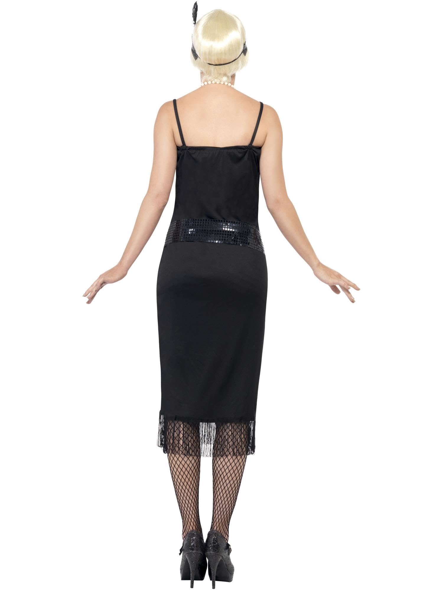 Smiffy's Women's Flapper Costume with Dress Sash Belt and Headpiece - Image 3