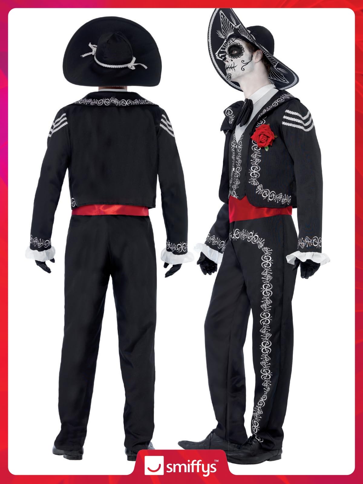Smiffys Day of the Dead Se±or Bones Costume - Image 6